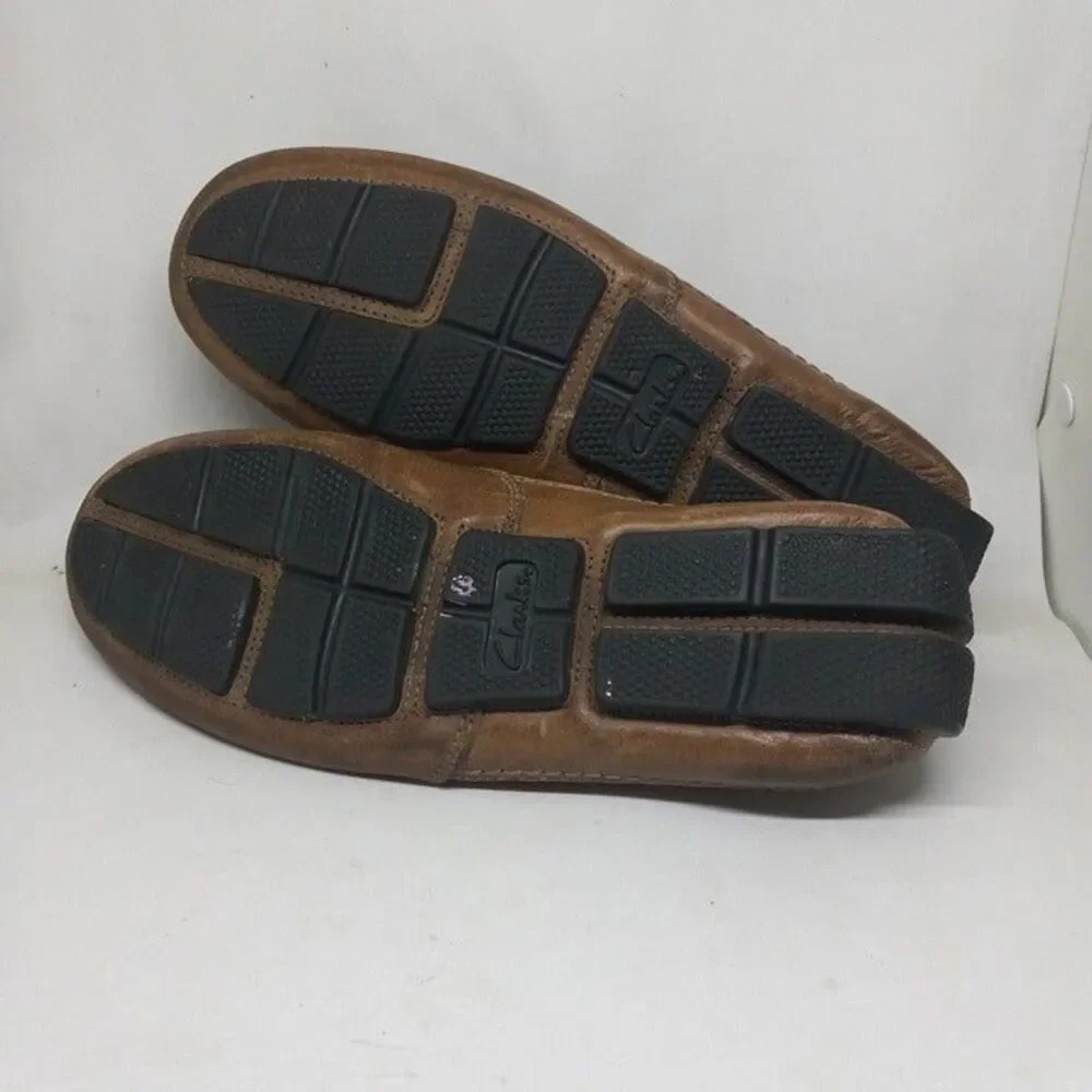 Clarks Size. 8 Ashmont Race Driving Loafers-100% Leather-Cushion Ortholite